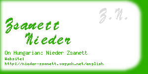 zsanett nieder business card